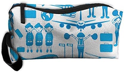 Ltted Women's Travel Cosmetic Bags Small Aviation(11674) Makeup Clutch Pouch Cosmetic And Toiletries Organizer Bag With Zipper Oxford Cloth For Women/Girls