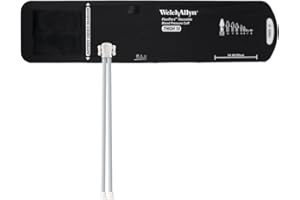 Welch Allyn REUSE-13-2MQ FlexiPort Reusable Blood Pressure Cuffs with Two-Tube Locking-Type Connectors, Thigh, Size 13