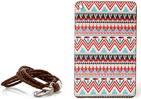 Women Colorful Credit Card Badge Holder Neck Wallet Leather Detachable Strap Landyard Money Pattern (ethnic)