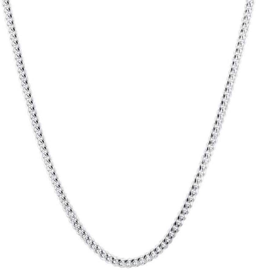 Sterling Silver Nickle Free Curb Cuban Link 3mm Necklace Chain 80 Gauge Italian Solid .925 Jewelry Lobster Claw Clasp (Available in 16" to 30" Inches)