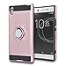 Xperia XA1 Ultra Case with HD Screen Protector,Ymhxcy 360 Degree Rotating Ring & Bracket Rubber Dual Layer Shock Bumper Resistant Back Cover for Xperia XA1 Ultra(6