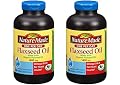 Nature Made Organic Flaxseed Oil 1,400 mg - Omega-3-6-9 for Heart Health - 2 Bottles, 300 Softgels Each
