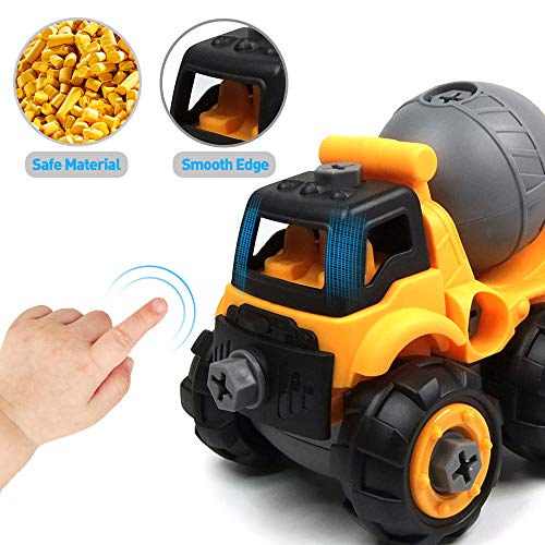 image for WisToyz Take Apart Toys, Toy Vehicles, Toy Cement Mixer Toddlers Toys,