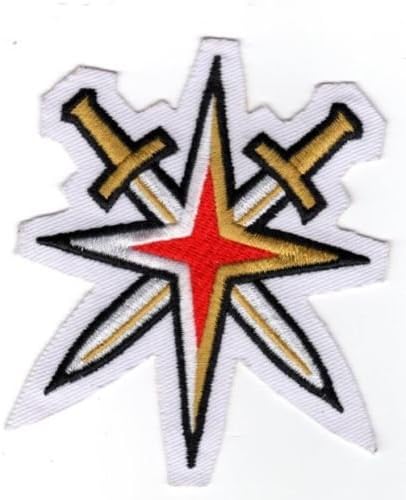 The Hockey Company GOLDEN KNIGHTS SECONDARY TEAM PATCH INAUGURAL SEASON SWORDS WITH WHITE BACKGROUND LAS VEGASPRE-ORDER ITEM - SHIPPING BEGINS JUNE 10TH