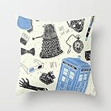 Home Style diylancas Polyester Throw Pillow Cover Cushion Case Artifacts Doctor Who - 18 x 18 Inches Square Design
