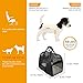 Juxcity Portable Mesh Soft Sided Pet Carrier Airline Approved Travel Bag for Small Medium Dogs Cats with Tow Sherpa Pads（Black）