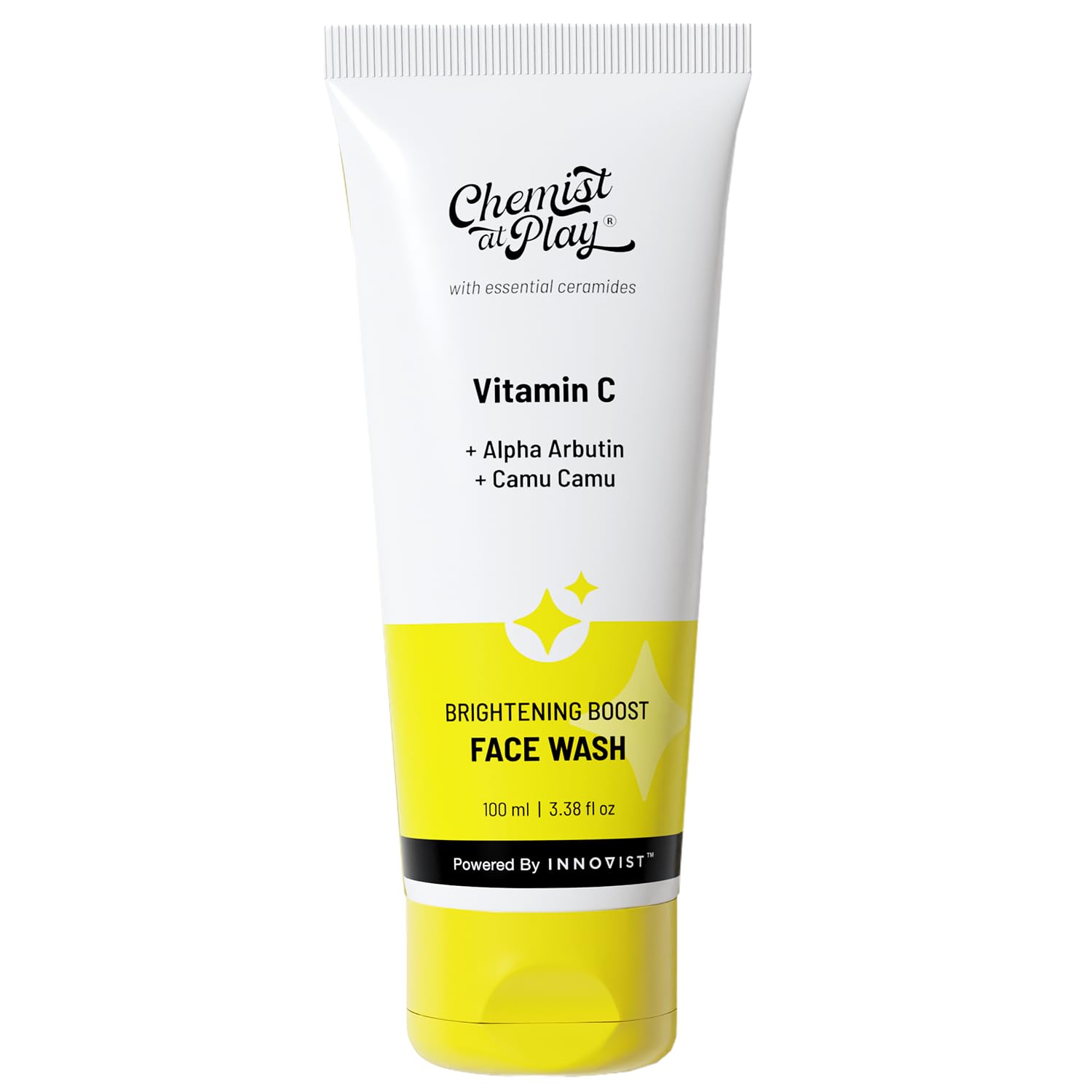 Chemist at Play Brightening Boost Face Wash with 30x Vitamin C | Cleans Oil & Dirt | Fades Dark Spots | Boosts Radiance | For All Skin Types | For Men & Women | Vegan | SLS & Paraben Free | 100 ml