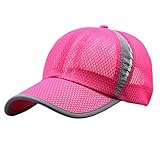 Voberry Men and Women Snapback Baseball Cap Outdoor Sports Mesh Hat (rose)