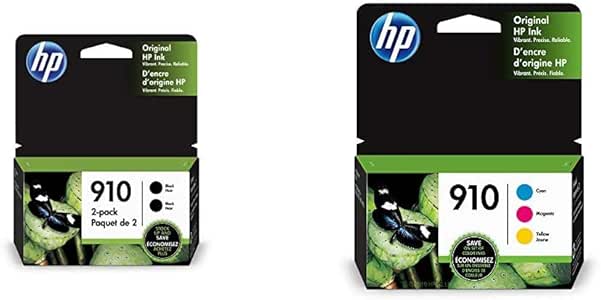 Amazon.com: HP 910 | 2 Ink Cartridges | Black | 3YL61AN & 910 | 3 Ink Cartridges | Cyan, Magenta 