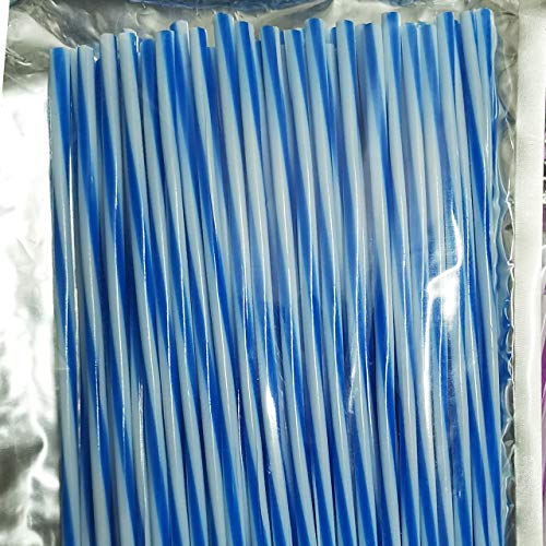 Yibid 72 PCS Universal Wheel Rim Spoke Skins Covers Wrap Decor Straws Coats Protector Kit for 8"-21" rims Motorcycle Bicycle Dirt Bike Yamaha Kawasaki Suzuki Reflective Guard Protector (Light Blue) - Thumbnail 2