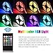 Music Led Strip Light, HOUHUI Light Music Sound Activated 16.4Ft 5050 RGB Color Changing LED Strip Kit with 20-Key Remote, Flexible Strip Lights with Music Sound Sense & 12V Power Supply