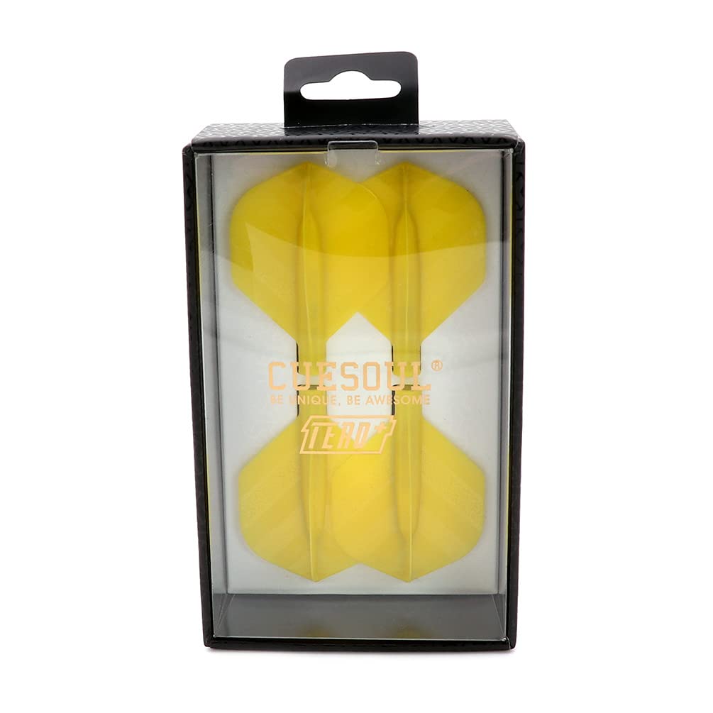 CUESOUL TERO+ AK4P Dart Flights,New Double Direction Telescopic and Rotating Dart Flights System（yellow）