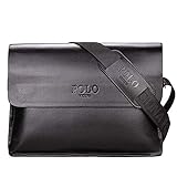 MESIDA Polo Messenger Bags Men Vintage Designer Leather Shoulder Bags Office Briefcase Business Laptop Handbags Black