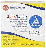 Dynarex Sensilance Safety Lancets, 26 Gauge, Sterile, 100 Count