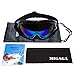 MIGAGA UV Protection Ski Goggles Adjustable Portable Motorcycle Bicycle Goggles Dustproof Scratch-Resistant CS Army Tactical Military Windproof Snowmobile Eyewear Outdoor Riding Glasses Black&Blue