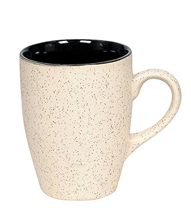 S&Es Microwave Safe Designer Ceramic Coffee Cups/ Coffee Mugs/ Cups, Black (SP004)