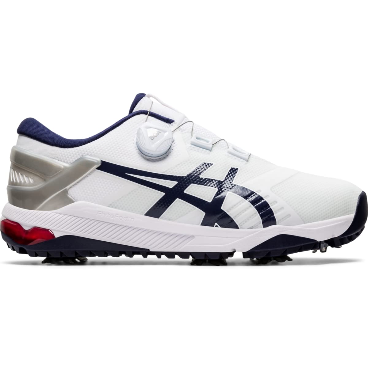 ASICS Men's GEL-Course Duo Boa Golf Shoes, WHITE/PEACOAT on