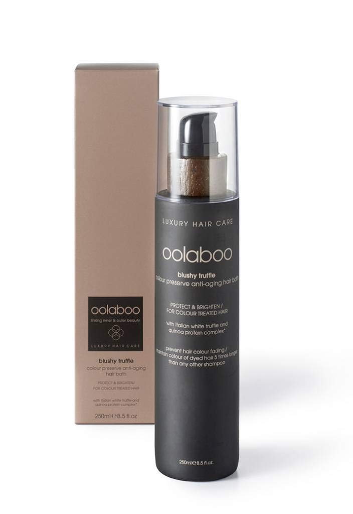 Oolaboo Blushy Truffle colour preserve, anti-aging hair bath, 250 ml, shampoo for dyed hair with UV-filter