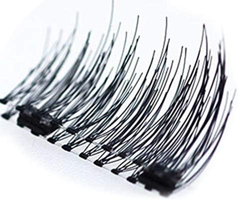 False Magnetic Eyelashes, Magnetic False Eye Lashes Magnet Eyelashes, 1 pair (4 piece) Ultra-thin 0.2mm Magnetic false eyelashes 3D Natural Reusable False Magnet Eyelashes