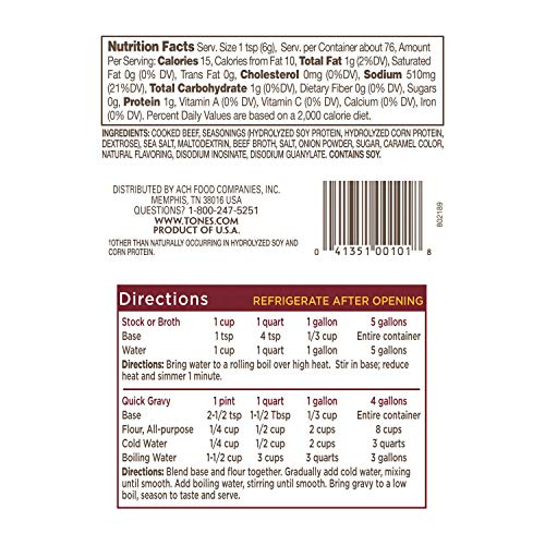 Tones Beef Base, 16 Ounce
