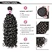 Younsolo Brazilian Water Wave Bundles with Closure (8 10 12+8) 100% Virgin Human hair 3 Bundles With Closure Free Part Unprocessed Wet and Wavy Curly Wave Water Human Hair Extensions Natural Color