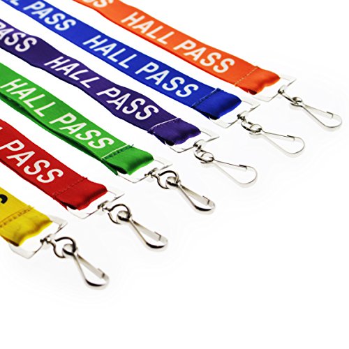 6 Pack - Student Hall Pass Lanyards with Unbreakable Card Passes & Safety Breakaway Lanyards (Hall,  - //medicalbooks.filipinodoctors.org