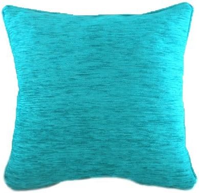 Savannah Evans Lichfield Chenille Piped Edge Cushion - Turquoise 17 x 17 inch by Homestreet Cushions