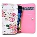 Orbic Slim Case,Universal Wallet Clutch Bag Carrying Flip Leather Smartphone Case with Card Slots for Orbic Slim 5.0 Inch-Rose Flowers Floral Style