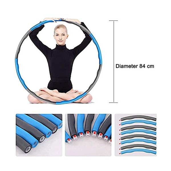 Kedoxi-Weighted-Hula-Hoop-Skipping-Rope-for-Adults-Sponge-Hula-Hoops-Skipping-Ropes-for-Fitness-for-Weight-Loss-Abdominal-Shaping-Home-Office-8-Section-Detachable-Hoola-Hoop Hula Hoop Skipping Rope Hoops Fitness Weighted Adults Ropes Jumping Adult Kids Hoola Children Crisps Multipack Crisp…