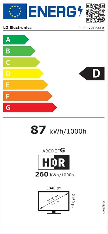 OLED77C64LA - Smart TV OLED EVO AI 77" 4K sans reflets 98,9%, 2026