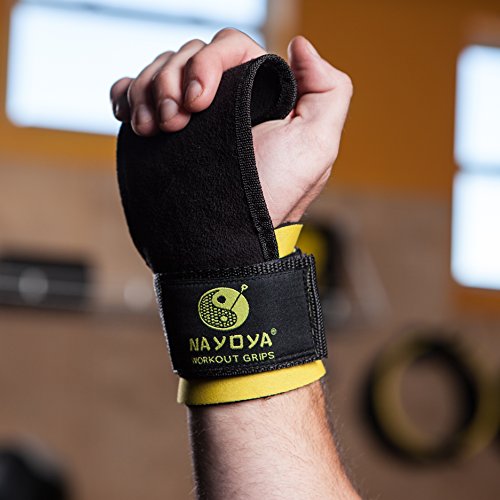 Nayoya Weight Lifting Straps - with Built in Adjustable Wrist Support Wrap and Palm Protecting Non Slip Grip Pads - Thumbnail 6