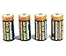 4 Pack of 1200mAh CR-123A LiFePO4 Lithium Rechargeable Batteries - Compatible with many Security System cameras , LED Flashlights, and Lasers