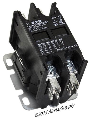 image for Eaton C25BNB220A Compact Definite Purpose Contactor, 20A Inductive Cur