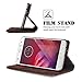Moto Z2 Force Case,B BELK Vintage Book Style Flip Folio Glossy Leather Wallet Case Embedded Magnetic Closure [1 Card Slot] PC Bumper Cover w/Kickstand for Motorola Moto Z2 Force (Brown)