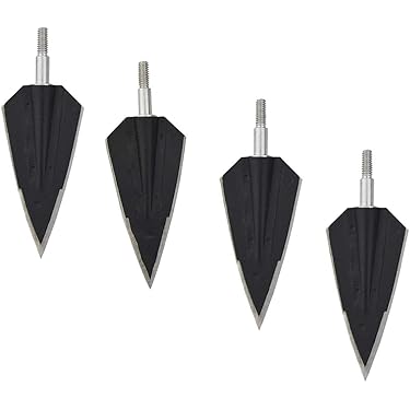 12 Pointes De Flèches 125 Grains Feuilles De Saule Noires - Chasse à L'arc - Neuves