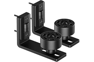 SMARTSMITH 2023 Upgraded Sliding Barn Door Floor Guide Space Saving Adjustable Wall Mount Flush Bottom Door-Smart Design 2 Pack