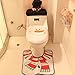 amorus 3Pcs Toilet Seat Cover & Rug & Toilet Tank Cover Set Bathroom Christmas Decorations Supplies (Snowman)