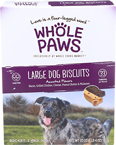 Whole Paws, Large Dog Biscuits, Assorted Flavors, 20 oz