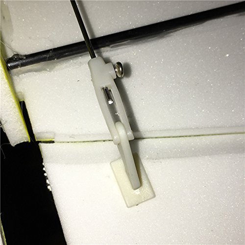 HH-Eason 20 Sets Control Horns 4 Holes White Plastic with Screw for RC Airplane Parts Model Replacement Remote Control Foam Electric Plane 2111MM (20) - Thumbnail 2