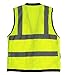 Misslo 4 Pockets High Visibility Safety Vest with Reflective Strips, Mesh Neon Yellow (Medium)