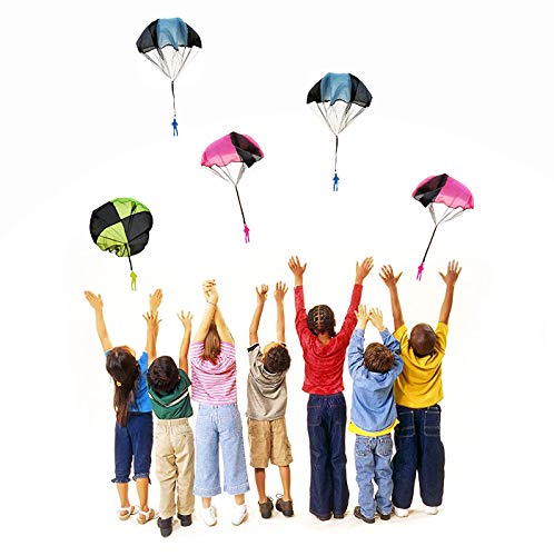 Fashionclubs Parachute Toys 6pcs Tangle Free Throwing Parachute Figures Skydive Parachutes Man Hand Throw Soldier Toss It Up and Watching Landing Outdoor Flying Toys for Kids Gifts