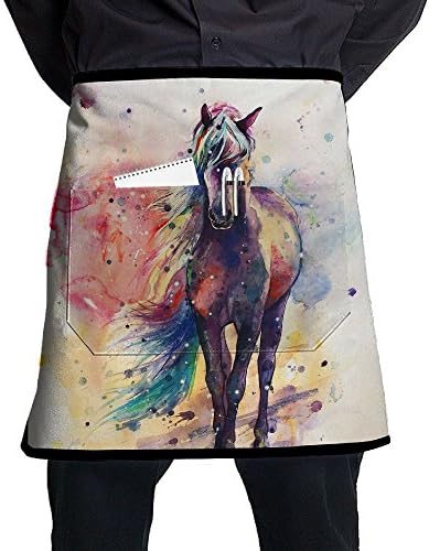 Fantasy Mustang Men And Women Kitchen 3D Apron For Cooking, Baking, Crafting, Gardening, BBQ-Navy &amp; Cream