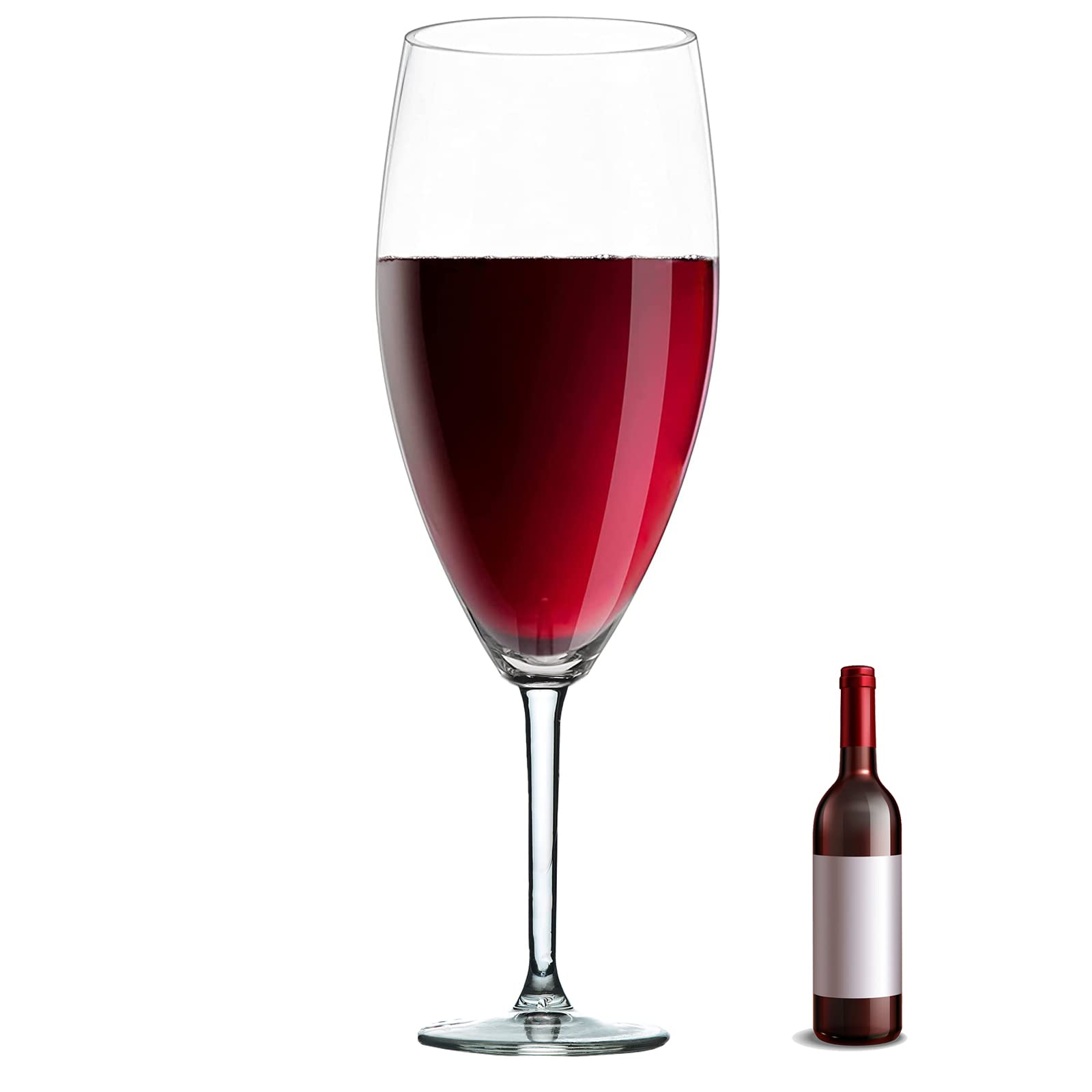 Photo 1 of Worlds Largest Giant Wine Glass - Huge 32 Inches, 3.7 Gallons, Mega Pint, Huge Stemware, Clear Decorative Hand Blown Glassware, Large Novelty Stemware/Champagne Magnum Chiller, Oversized XL Goblet