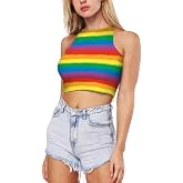 Ainuno Cropped Tank Top for Women Teen Girls Sexy Crop Tops Sleeveless Shirts
