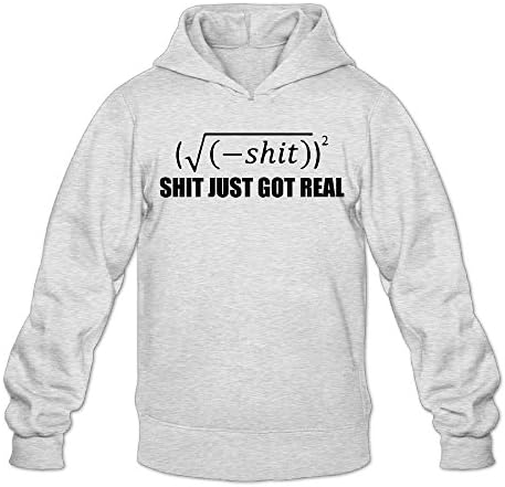 Rebecca Geek Methemetics Men's Long Sleeve Hooded Sweatshirt XL Ash