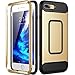 YOUMAKER Case for iPhone 8 Plus & iPhone 7 Plus, Full Body with Built-in Screen Protector Heavy Duty Protection Shockproof Slim Fit Cover for Apple iPhone 8 Plus 5.5 Inch - Gold/Black