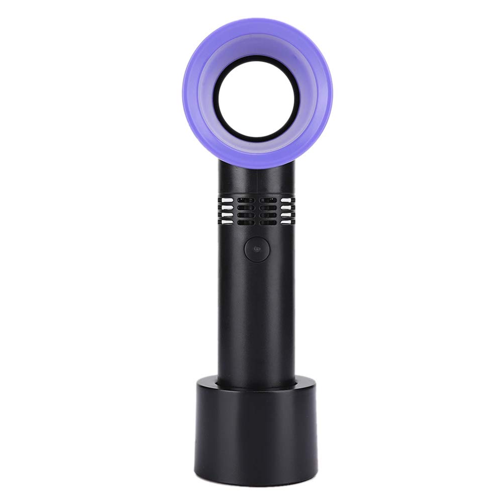 VBESTLIFE Mini Portable USB Rechargeable Bladeless Handheld Fan Desktop Quiet Cooler for Home/Office/Outdoor(Black)