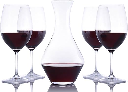 Amazon.com | Riedel Crystal Cabernet Wine Decanter and 4 Crystal ...