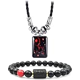 12 Zodiac Constellation Necklace Bracelet for Women Men Natural Stone Crystal Bead Beaded Bracelet Necklace Birthday Gift Constellations Jewelry Set