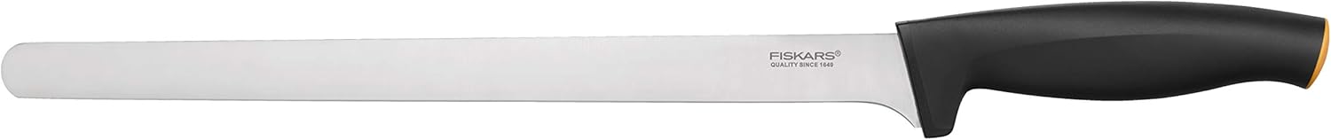 Fiskars Schinken- und Lachsmesser, Gesamtlänge: 38 cm, Qualitätsstahl/Kunststoff, Functional Form, 1014202